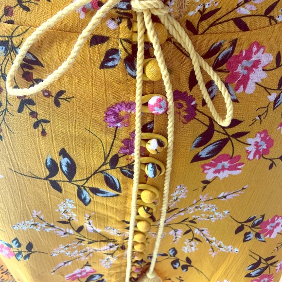 Yellow Maxi Skirt with Flowers 🌸 - Picture 1 of 5